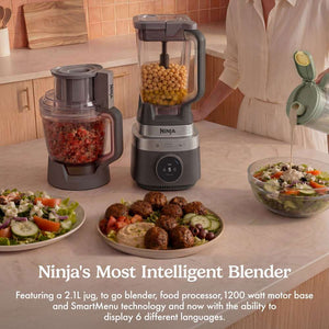 Ninja CrushBOSS 3 in 1 Kitchen System with Food Processor and Tumbler - Onyx | LB401UKBK