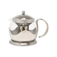 Kitchencraft La Cafetiere Izmir glass teapot with stainless steel infuser and lid, 4-cup capacity, featuring clear borosilicate glass body with brushed steel accents and heat-resistant handle