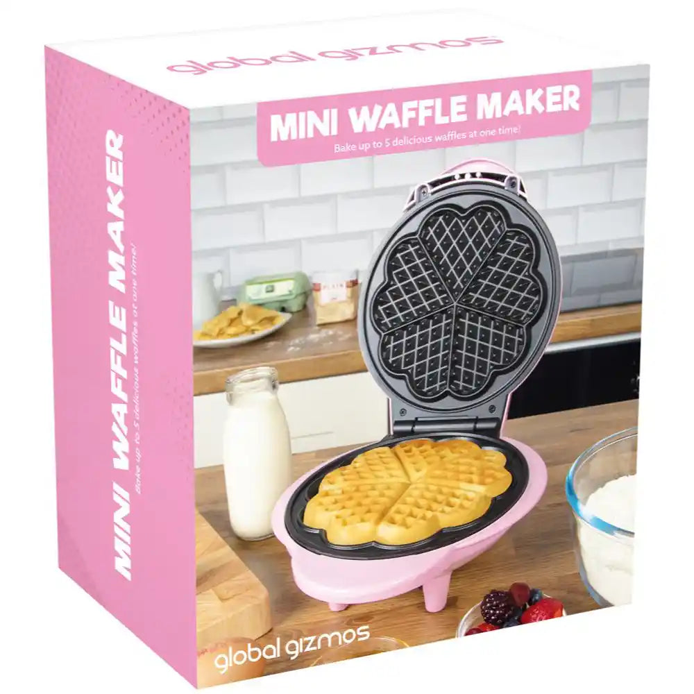 Global Gizmos Waffle Maker 1000w - Pink | 35570