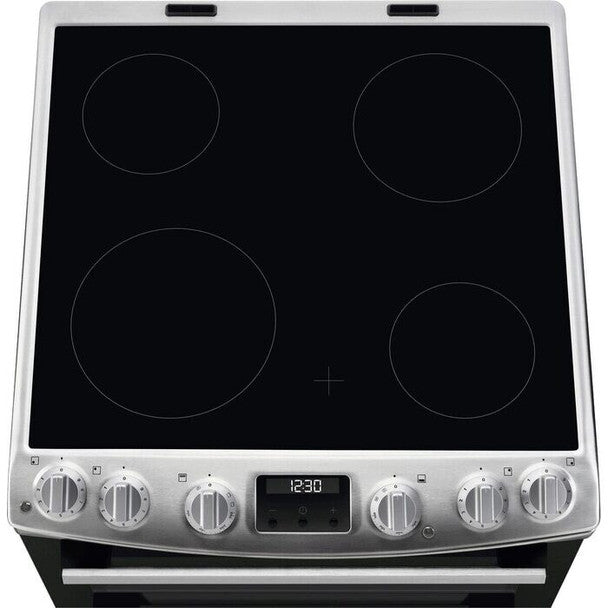 Electrolux 60cm Double Oven Electric Ceramic Cooker - Stiainless Steel | LKR655200X