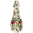 William Kilburn Spoon Rest with cream background featuring red roses, blue flowers, orange blooms, green foliage and black botanical details in vintage floral pattern design