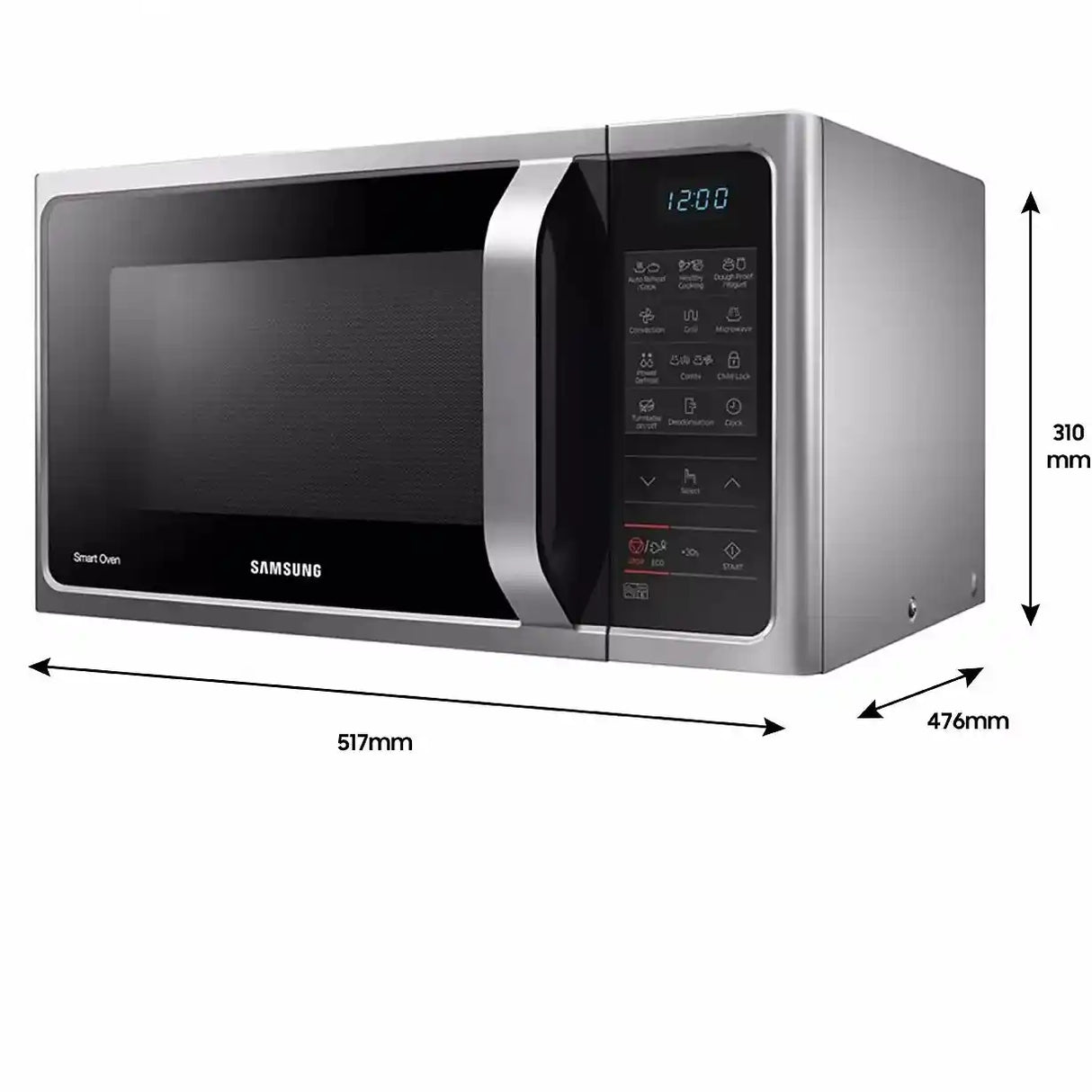 Samsung 900W 28 Litre Convection Microwave -  Neo Stainless Silver | MC28H5013AS/EU