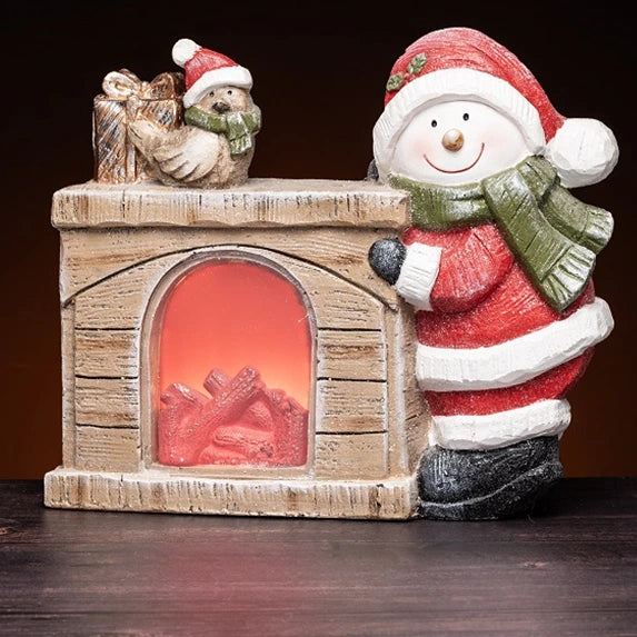 The Grange Collection Snowman with LED Fireplace | LY500