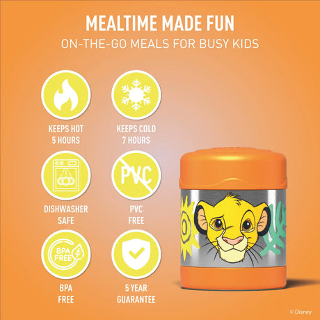 Thermos Disney Lion King Food Flask 290ml - Orange | 200614