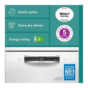 Bosch Series 4 14 Place Dishwasher with Wifi - White | SMS4EMW06G