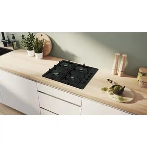 Bosch Series 2 60cm Gas Hob - Black Enamel | PBP6B6K60