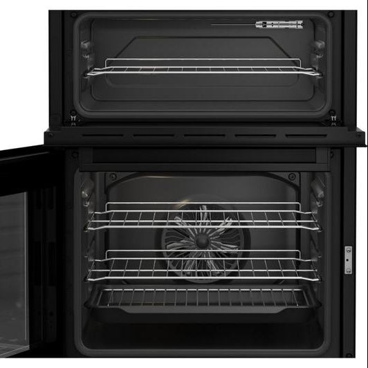 Beko 60cm Twin Cavity Electric Cooker with Ceramic Top - Black | FTC6701K