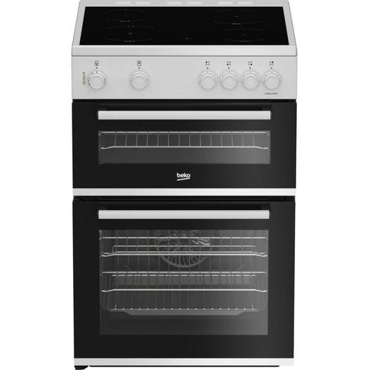 Beko 60cm Twin Cavity Electric Cooker with Ceramic Top - White | FTC6701W