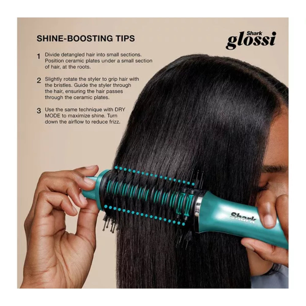 Shark Glossi Hot Brush + Air Glosser - Jewel Teal | HT302UKTL