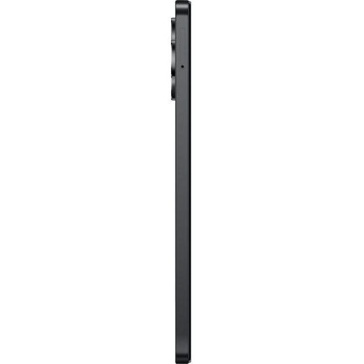 Side profile view of Honor X5c Plus smartphone in midnight black showing the thin bezel design and side buttons against a white background