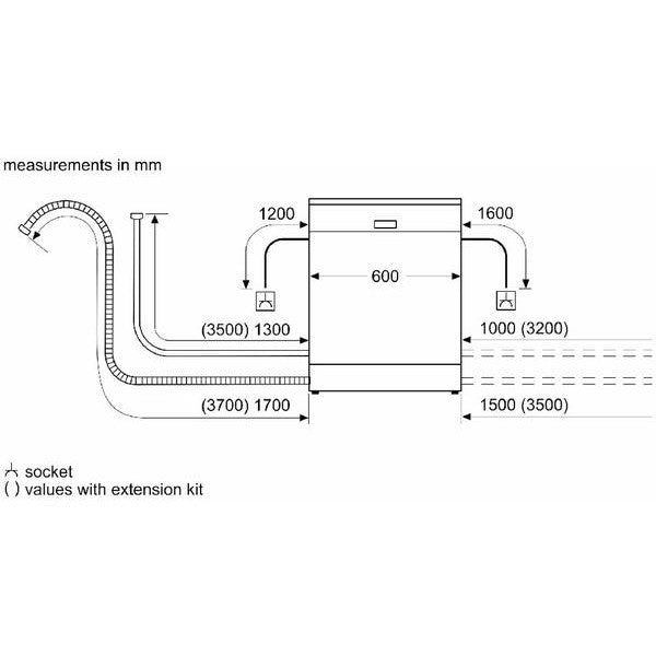 Bosch Series 2 14 Place 60cm Freestanding Dishwasher - Silver Inox | SMS2HVI06G