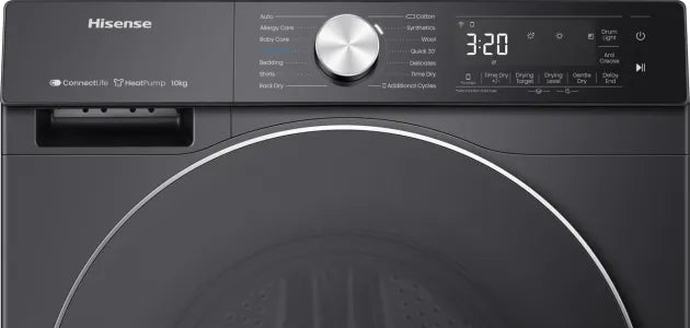 Hisense 10kg Heat Pump Tumble Dryer with Wifi - Black | DH5S102BB