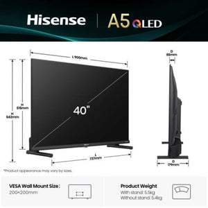 Hisense 40 Inch Full HD QLED Smart TV | 40A59Q