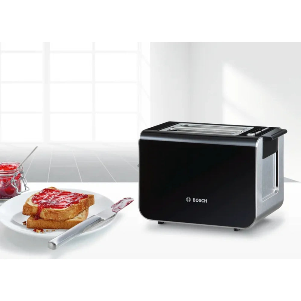 Ex-Display Bosch Styline 2 Slice Toaster - Black | TAT8613GB