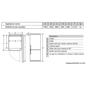 Bosch Serie 2 186cm 50/50 Frost Free Fridge Freezer - White | KGN34NWEAG