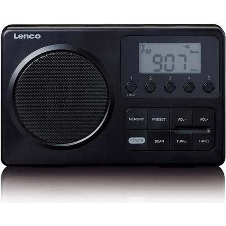 Lenco Compact Portable FM Radio with LCD Display - Black | MPR-035BK-UK
