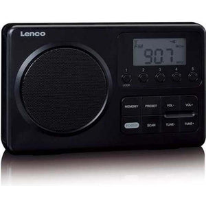 Lenco Compact Portable FM Radio with LCD Display - Black | MPR-035BK-UK