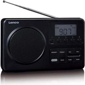 Lenco Compact Portable FM Radio with LCD Display - Black | MPR-035BK-UK