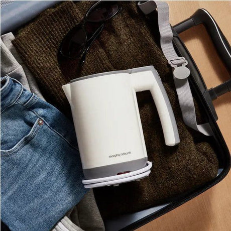 Morphy Richards Compact Travel Jug Kettle 0.5L - White / Grey | 107001