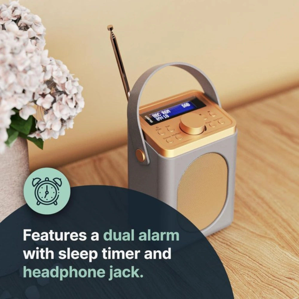 Majority Little Shelford Portable DAB Radio with Bluetooth - Grey | LSHDABGRYUK