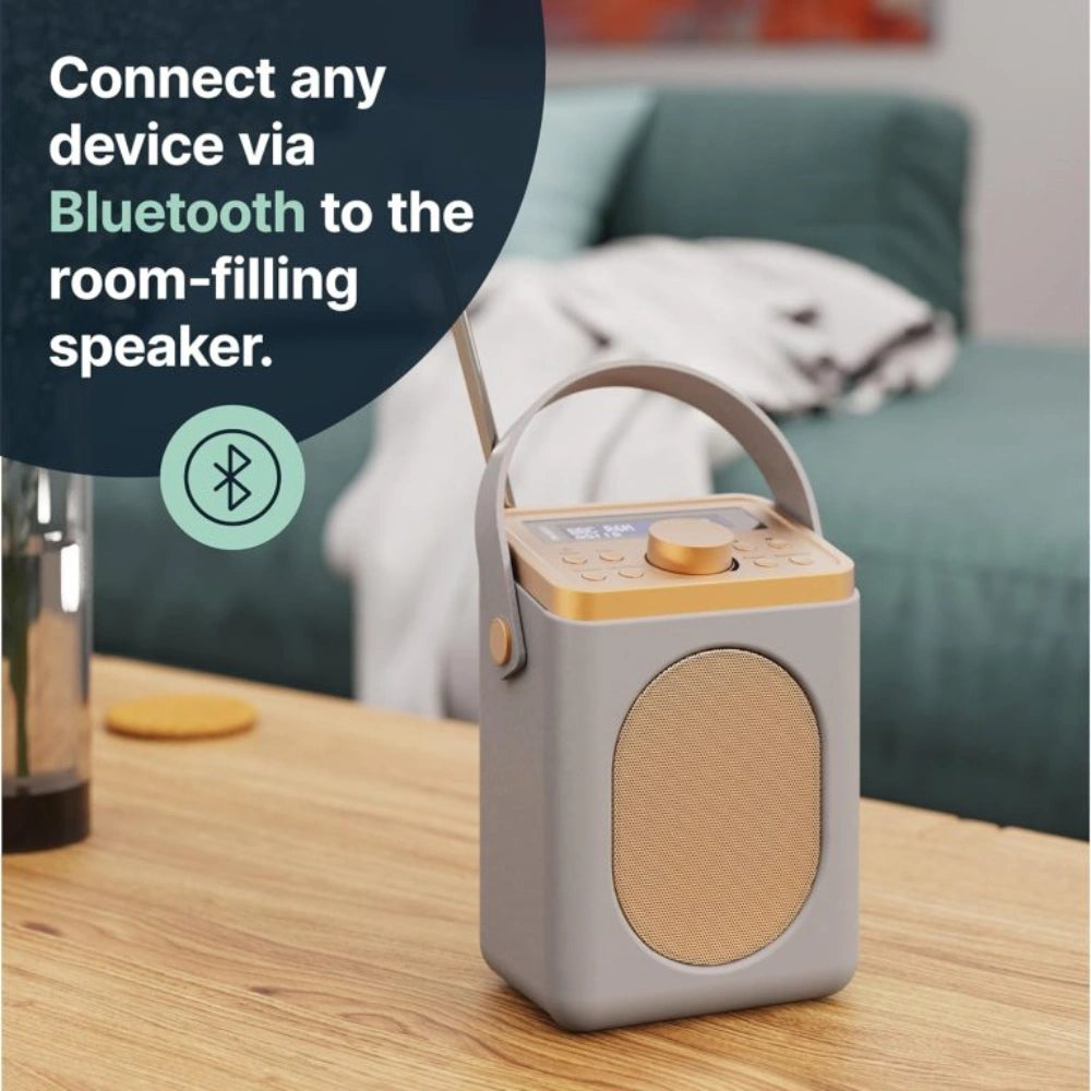 Majority Little Shelford Portable DAB Radio with Bluetooth - Grey | LSHDABGRYUK