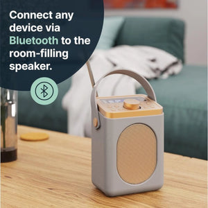 Majority Little Shelford Portable DAB Radio with Bluetooth - Grey | LSHDABGRYUK