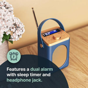 Majority Little Shelford Portable DAB Radio with Bluetooth - Blue | LSHDABMIDUK