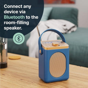 Majority Little Shelford Portable DAB Radio with Bluetooth - Blue | LSHDABMIDUK