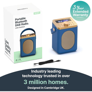 Majority Little Shelford Portable DAB Radio with Bluetooth - Blue | LSHDABMIDUK