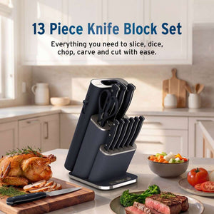 Ninja StaySharp 13 Piece Knife Block Set and Removable Sharpener - Black | NK32013EUUKBK1