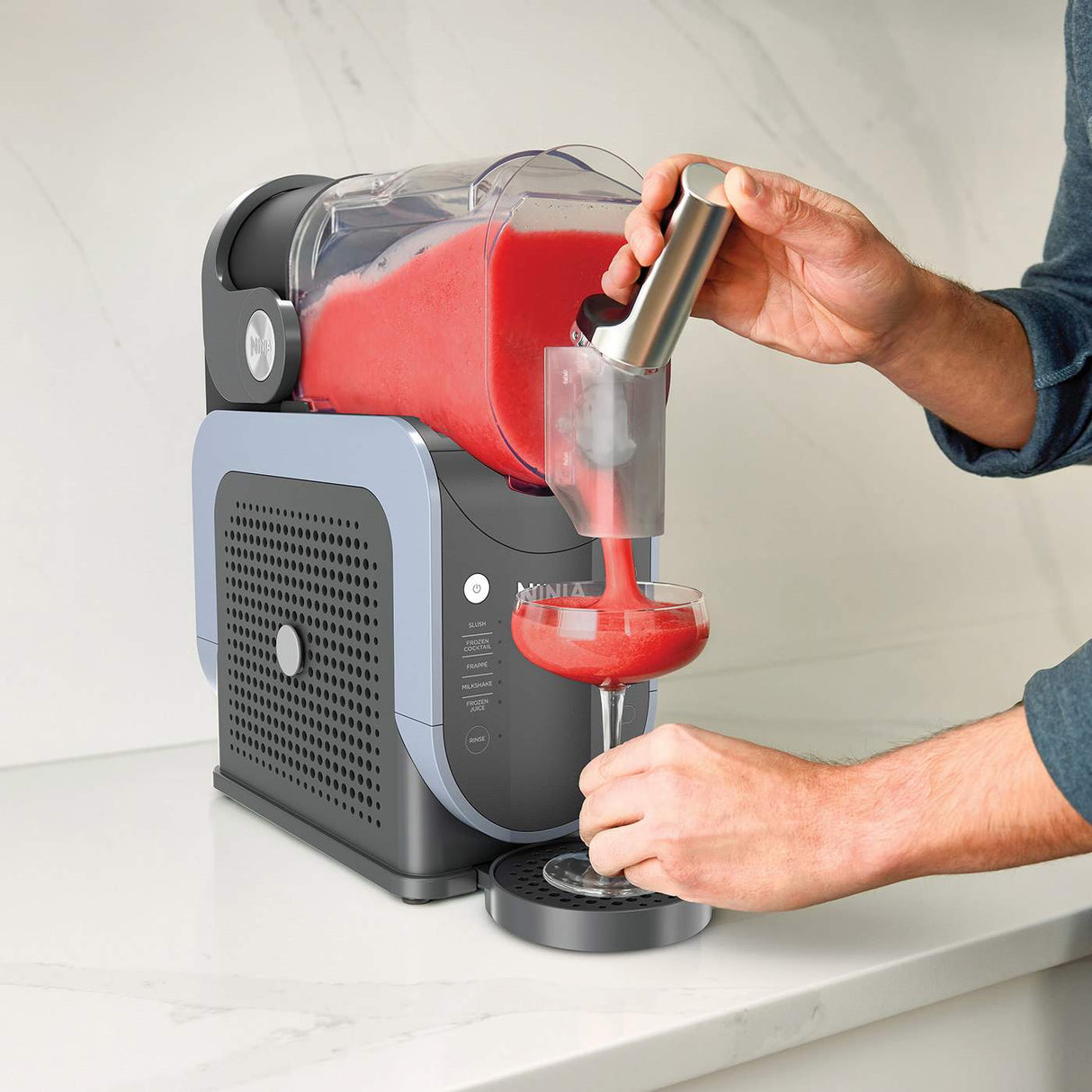 Ninja Slushi Machine Frozen Drink Maker - Artic Blue and Grey | FS301UK
