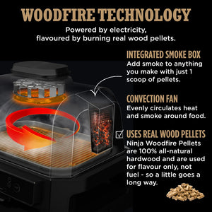 Ninja Woodfire Pro XL Electric BBQ Grill & Smoker | OG850UK