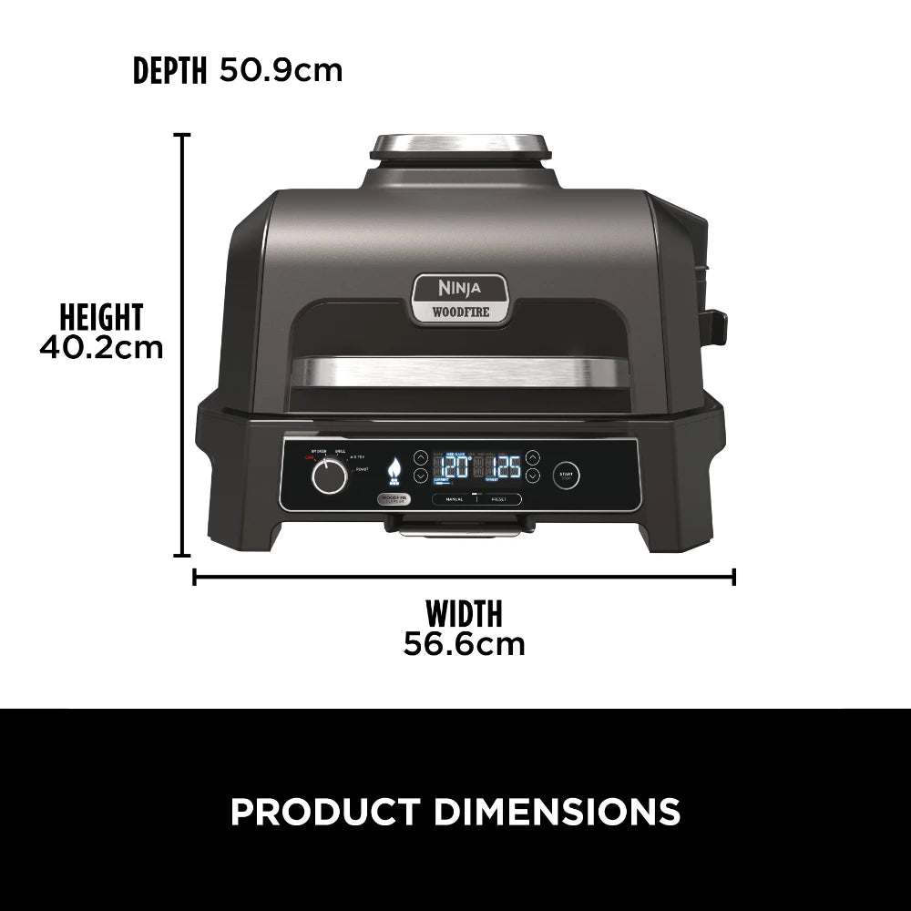 Ninja Woodfire Pro XL Electric BBQ Grill & Smoker | OG850UK
