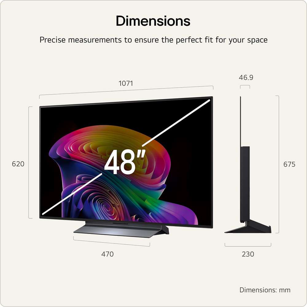 LG C6 48 Inch OLED Evo AI 4K Ultra HD Smart TV (2026) | OLED48C64LA.AEI