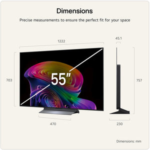 LG C6 55 Inch OLED 4K Smart TV - Black