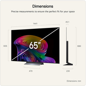 LG C6 65 Inch OLED Evo AI 4K Smart TV - Black