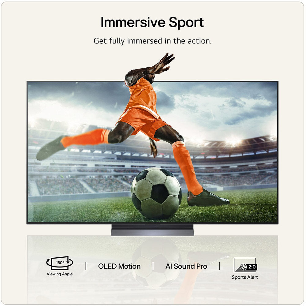 LG C6 65 Inch OLED Evo AI 4K Smart TV - Black
