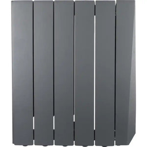 Masterplug SmartEnergy 1000w grey oil filled wall mounted radiator with six vertical panels and black base feet