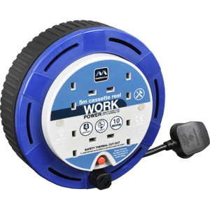 Masterplug 4 Socket 5 Metre Cable Extension Reel 10amp | SCT0510/4BL-MP