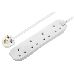 Masterplug 4 Gang 1 Metre Basics Extension Lead 13 Amp | BFG110N-MP