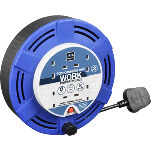 Masterplug 4 Socket 10 Metre Extension Cable Reel - Blue | MCT1010/4BL-MP