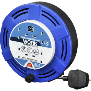 Masterplug 4 Socket 10 Metre Extension Cable Reel - Blue | MCT1010/4BL-MP