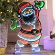 Festive Standing Santa Infinity Mirror Light - 60cm