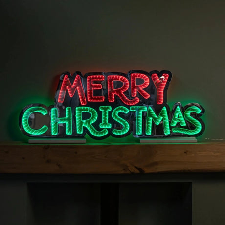 Festive Merry Christmas Infinity Light - 100cm | P060148