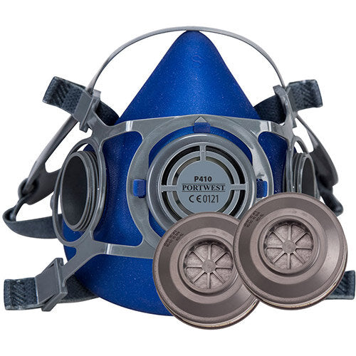 Portwest P418 Auck Respirator Half Mask Kit - Blue | P418BLUM