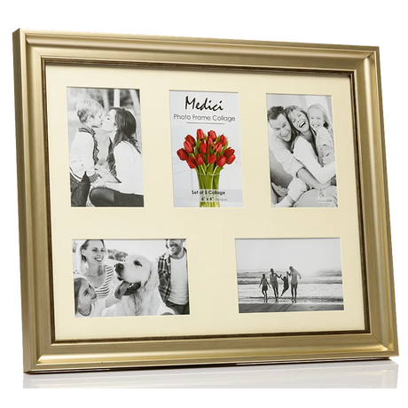 Medici 5 Photo Frame Collage - Champagne | PF3544