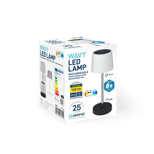 White lamp Package with black base on a white background