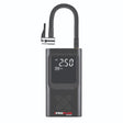 Proplus portable air compressor inflator with digital display showing 2.50 bar pressure reading, black rubberized body with flexible hose and chrome connector head, battery indicator and power branding visible