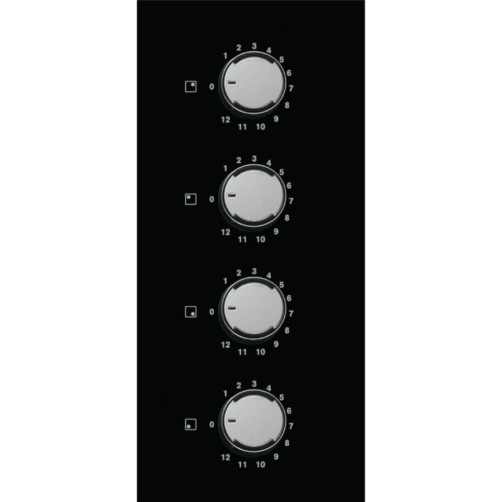Electrolux 60cm 4 Zone Electric Hob with Knobs - Black | EHF6140FOK