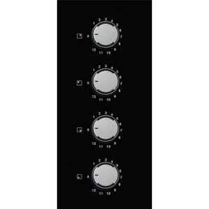Electrolux 60cm 4 Zone Electric Hob with Knobs - Black | EHF6140FOK